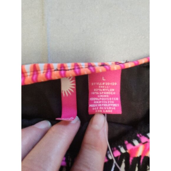 NWT DEB GEOMETRIC TRIBAL JUNGLE PRINT NEON HIPSTER MONKI BIKINI LARGE - Picture 3 of 5